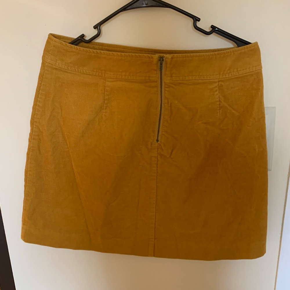 Mustard yellow corduroy J Crew skirt